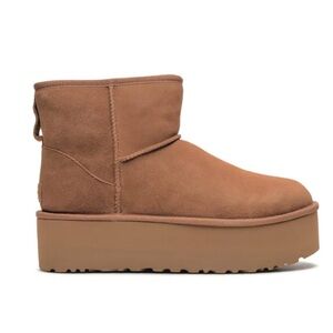 UGG classic mini platform chestnut boots size 9